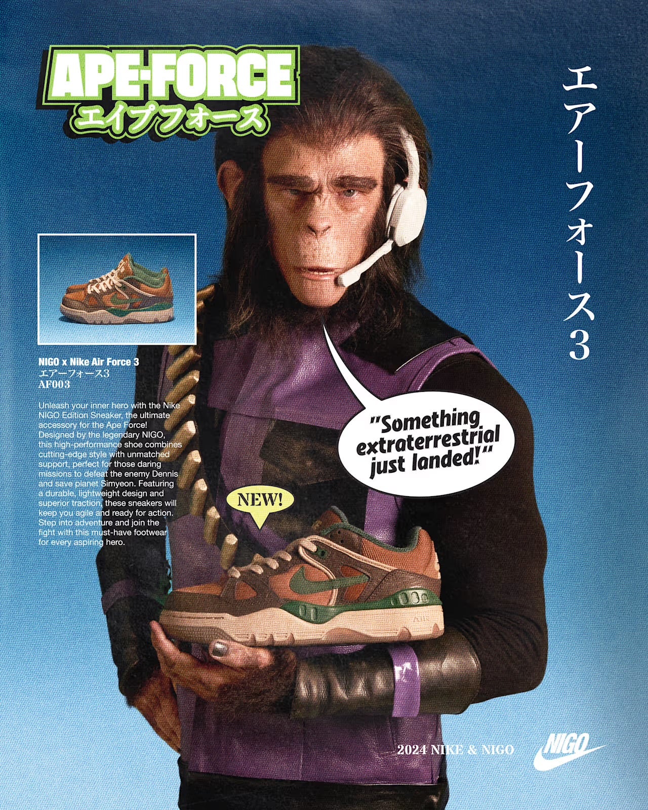 Nike x NIGO Air Force 3 Low SP “Baroque Brown”