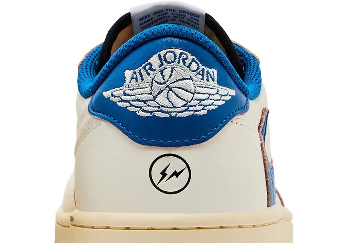 Fragment x Travis Scott x Jordan 1 OG Low "Sail/Military Blue"