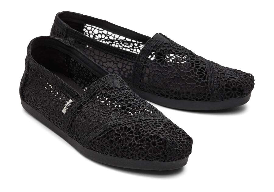 TOMS Classic Alpargata Crochet “Black”
