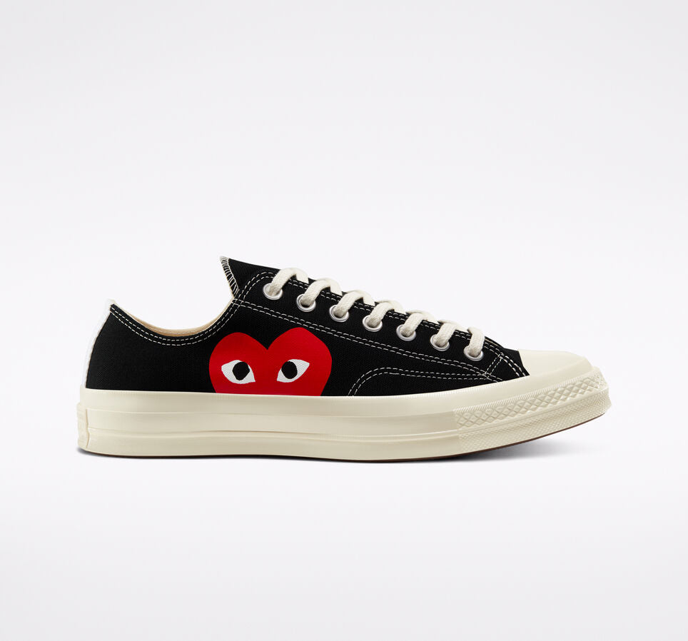 Converse x Comme des Garçons PLAY Chuck 70 Low “Black” – SNKRZ