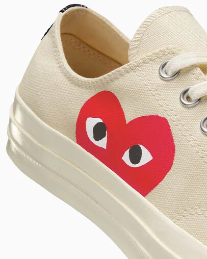 Converse x Comme des Garçons PLAY Chuck 70 Low “Milky White”