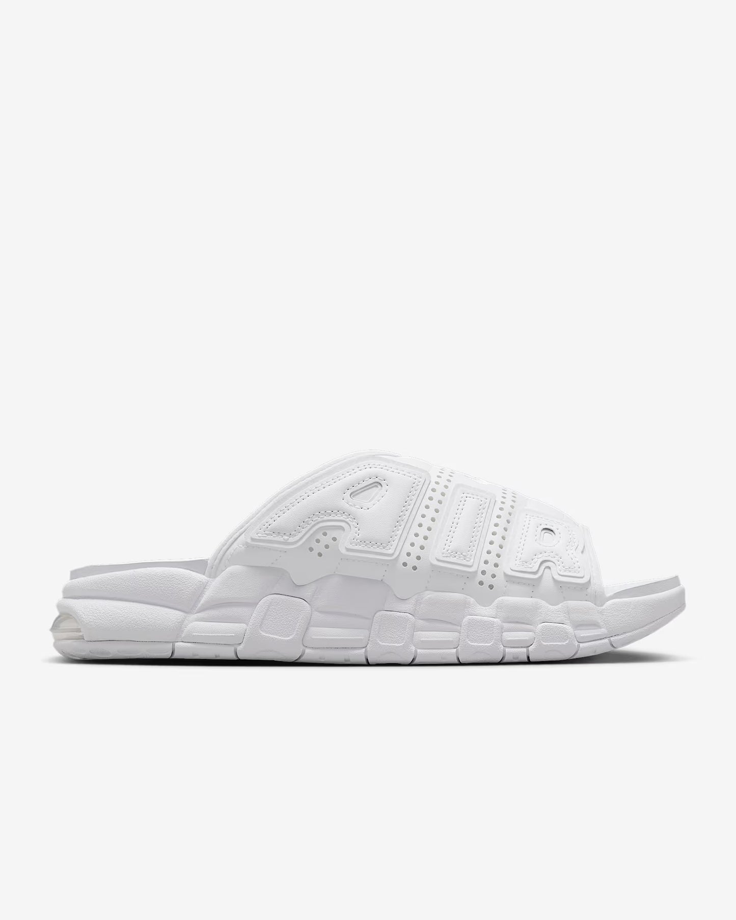 Nike Air More Uptempo Slides “Triple White”