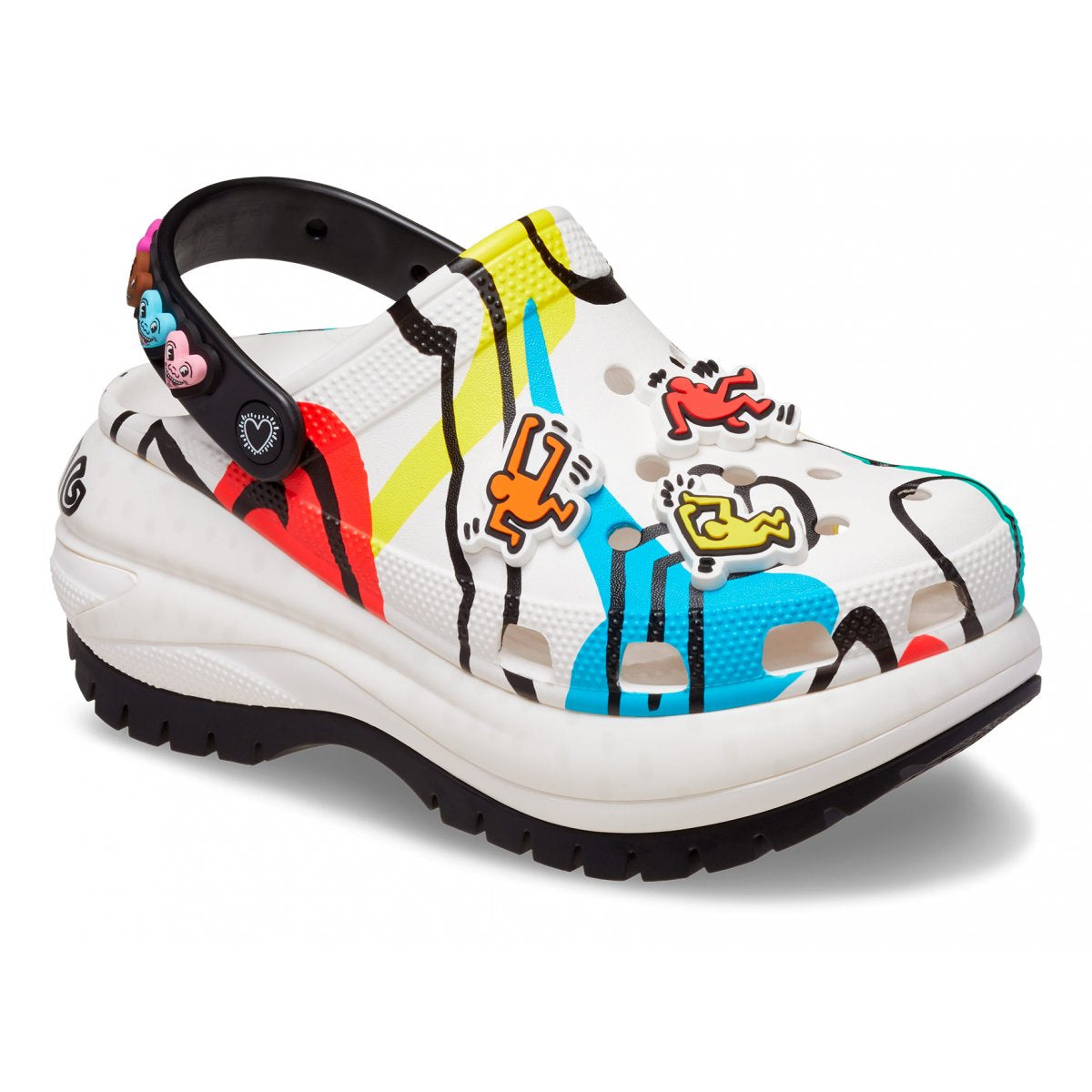 Crocs x Haring Mega Crush Clogs “White/Black”