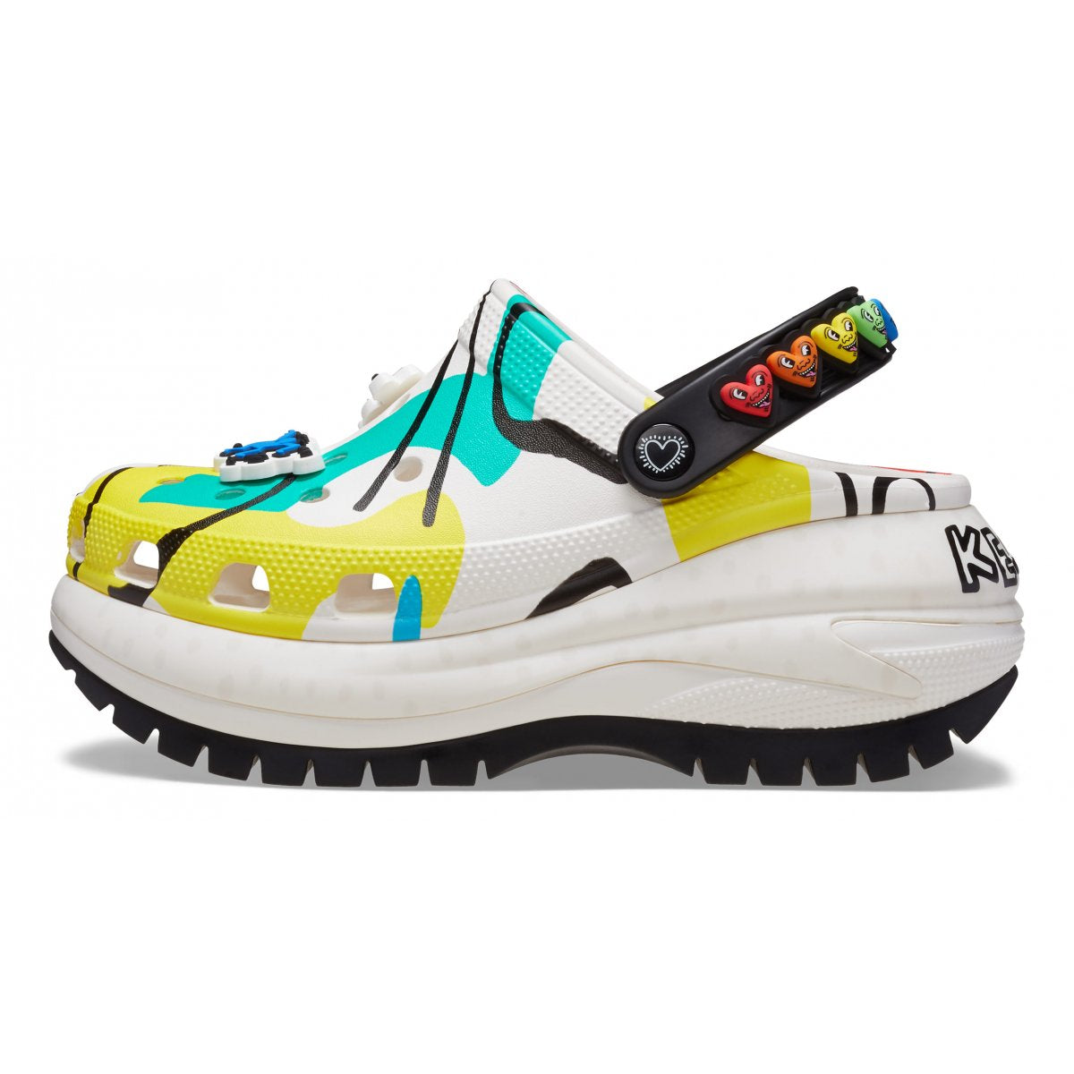 Crocs x Haring Mega Crush Clogs “White/Black”