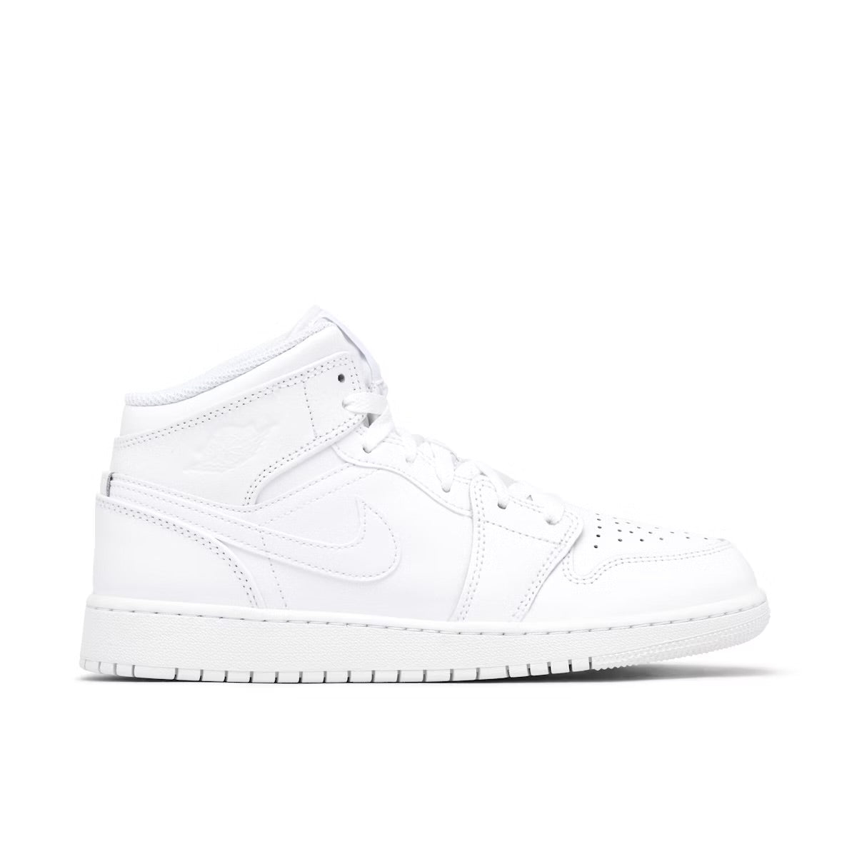 Jordan 1 Mid “Triple White” Kids
