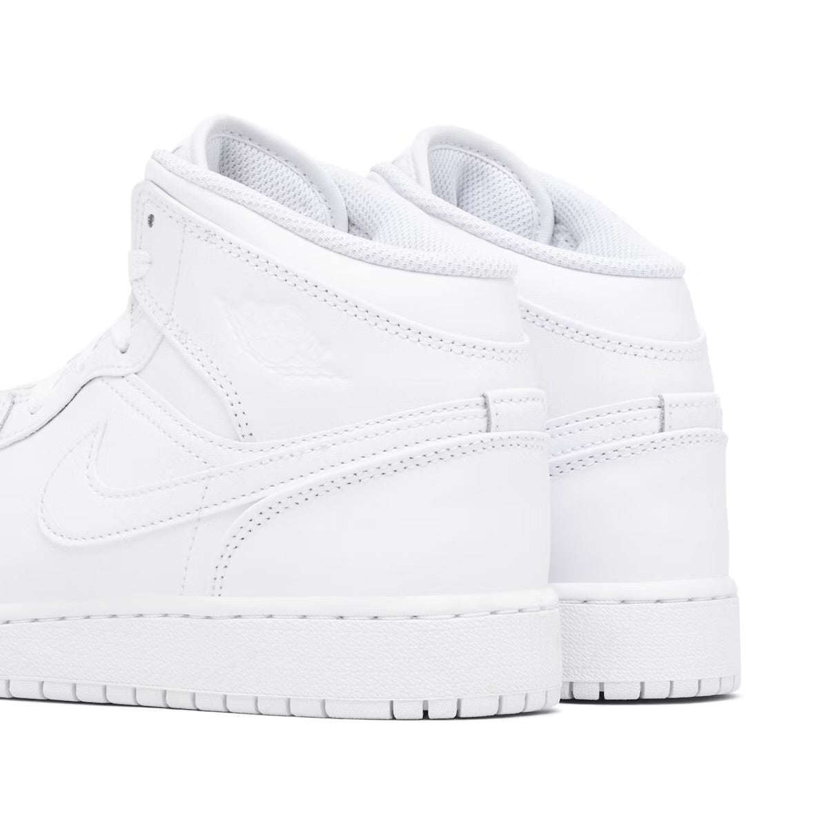 Jordan 1 Mid “Triple White” Kids