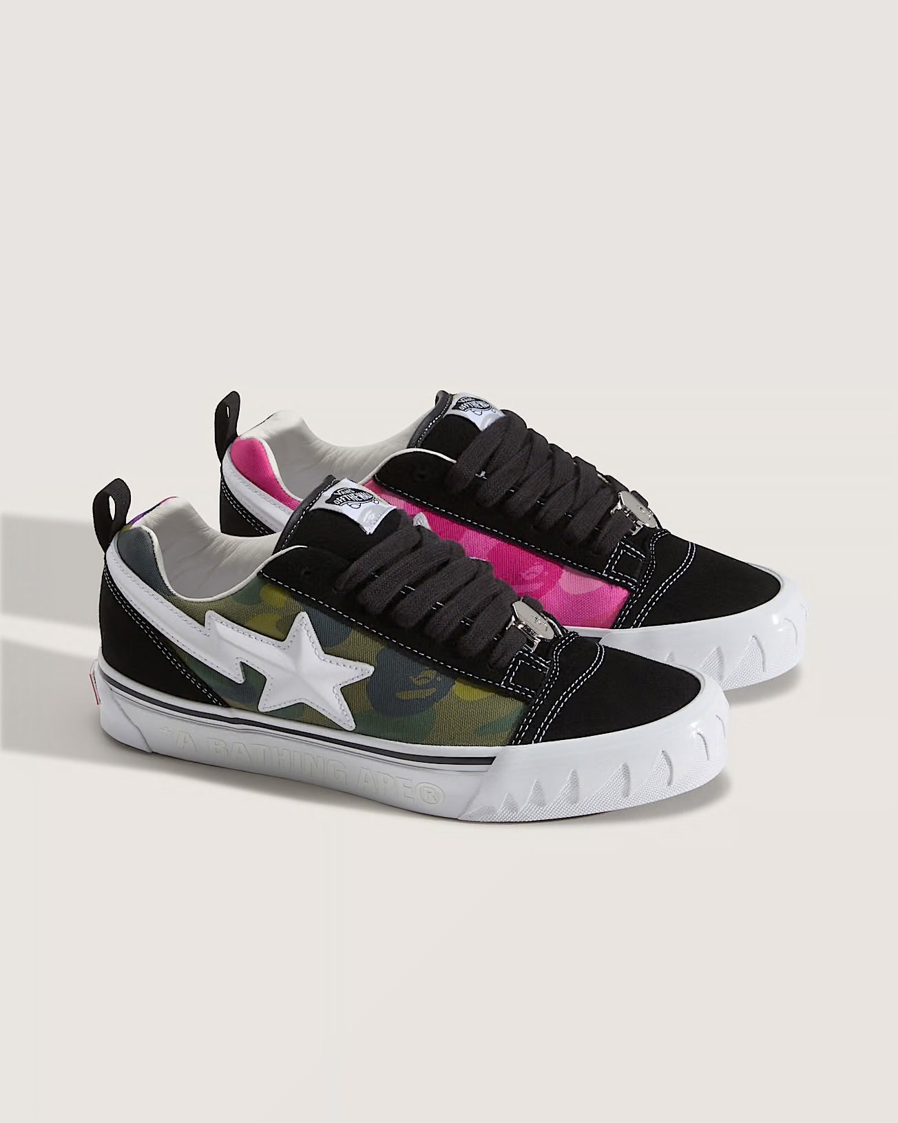 Vans x BAPE Knu Skool “Black/Pink” (Pre Order)