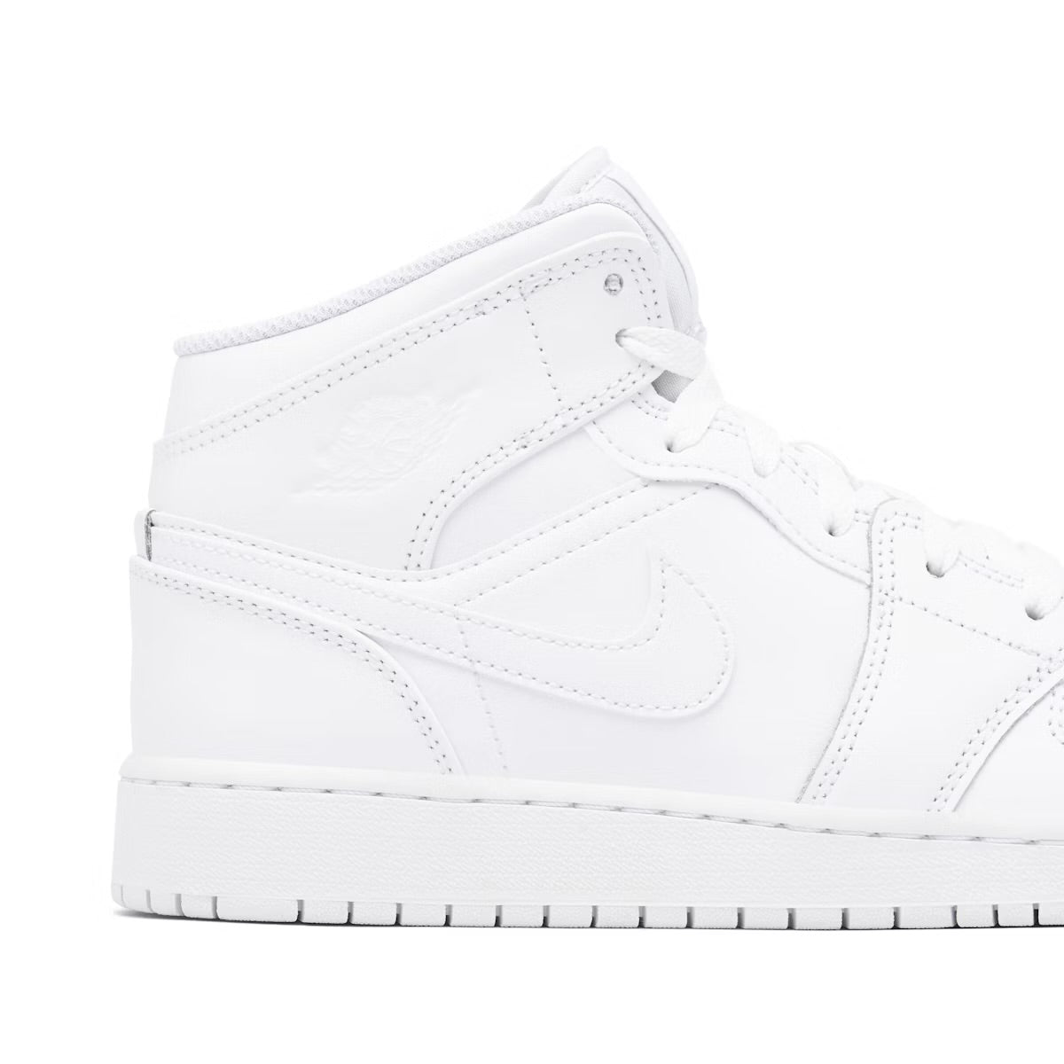 Jordan 1 Mid “Triple White” Kids