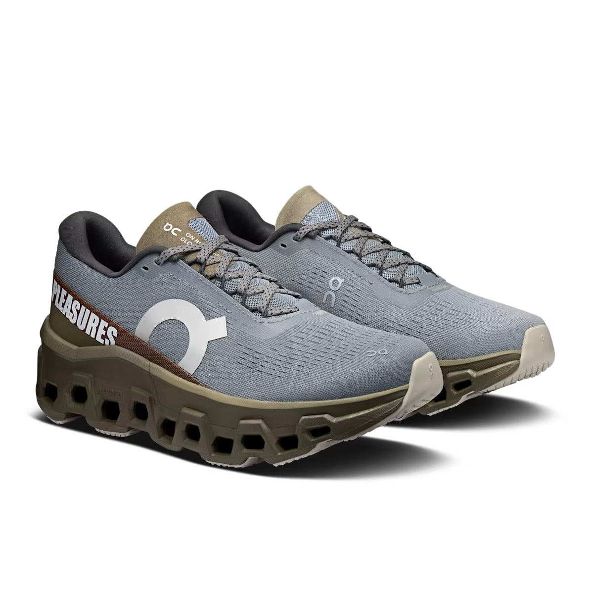 On Running x PLEASURES x The Loop Cloudmonster 2 “Mist Olives”