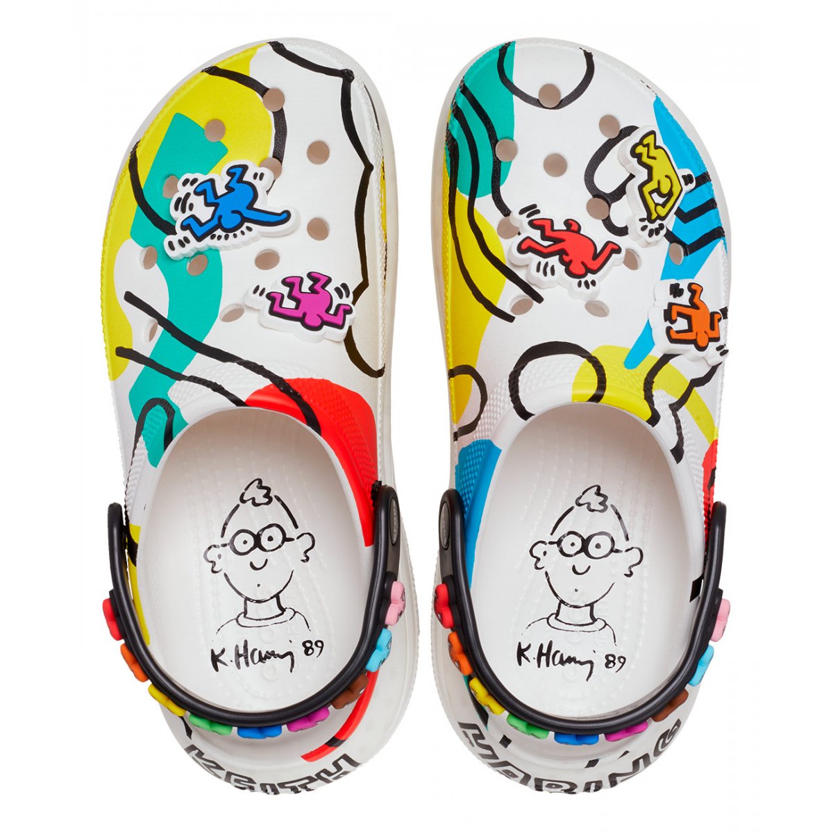 Crocs x Haring Mega Crush Clogs “White/Black”