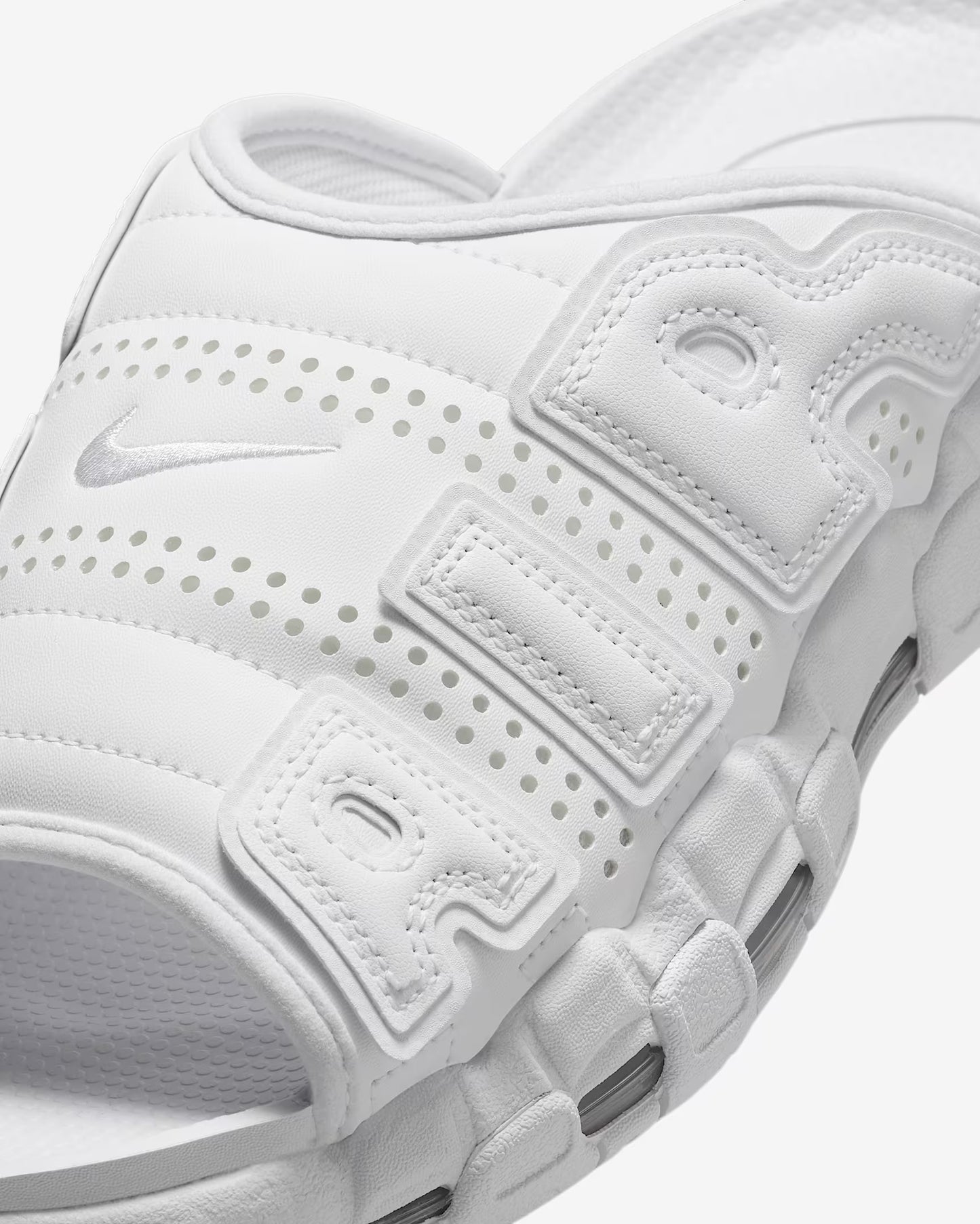 Nike Air More Uptempo Slides “Triple White”