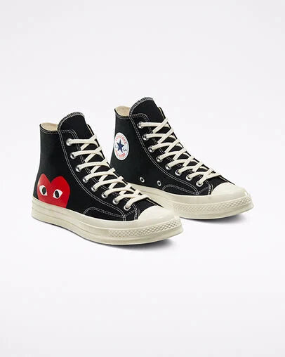 Converse x Comme des Garçons PLAY Chuck 70 “Black/High Risk Red”
