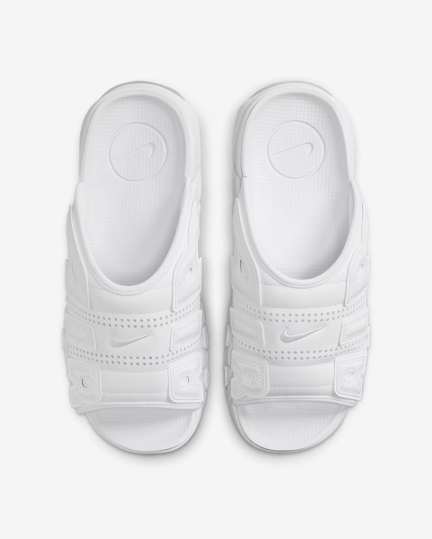 Nike Air More Uptempo Slides “Triple White”