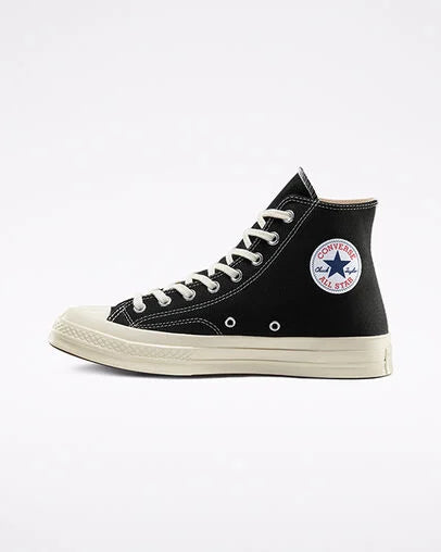Converse x Comme des Garçons PLAY Chuck 70 “Black/High Risk Red”