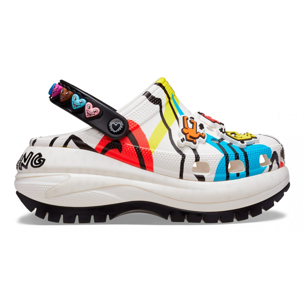 Crocs x Haring Mega Crush Clogs “White/Black”