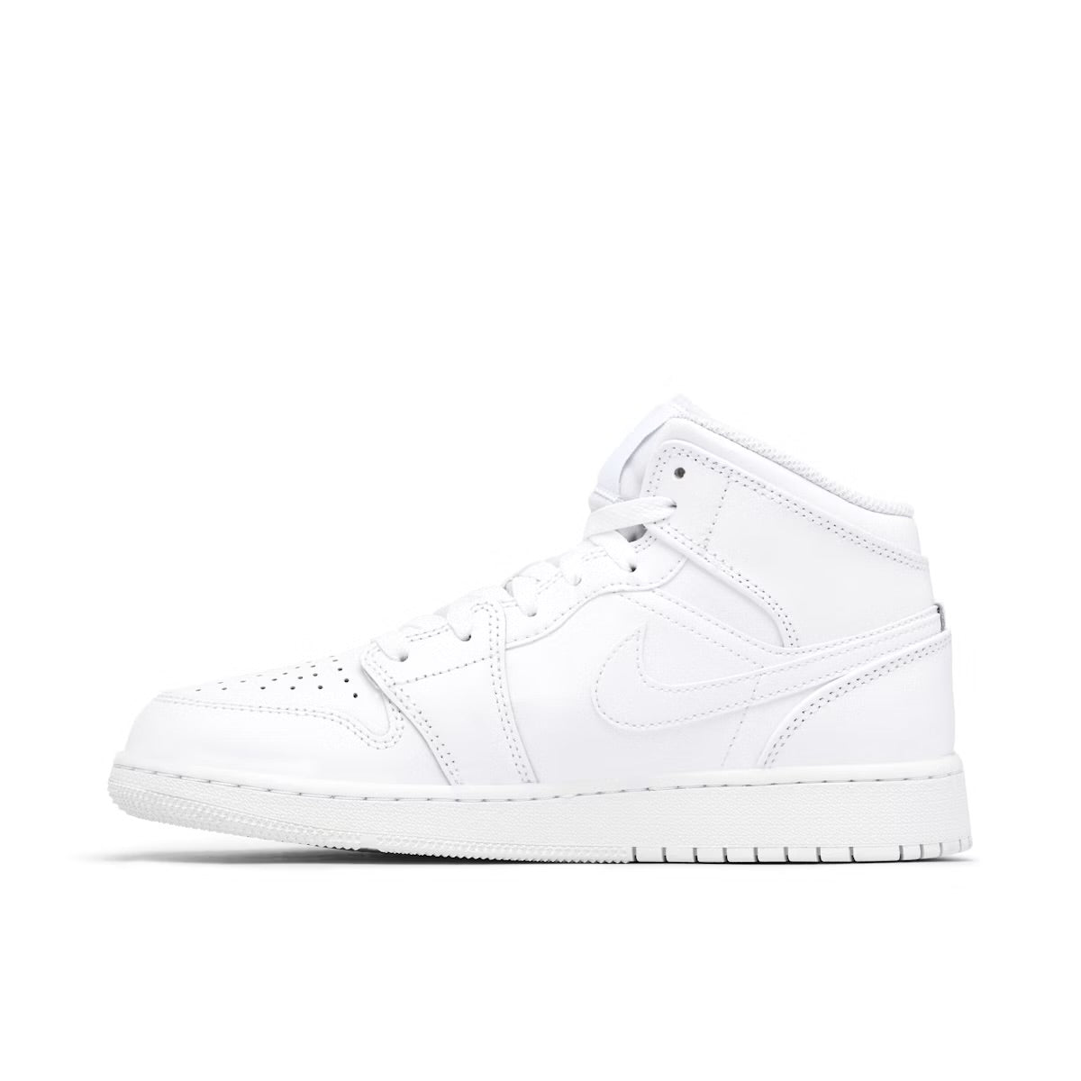 Jordan 1 Mid “Triple White” Kids