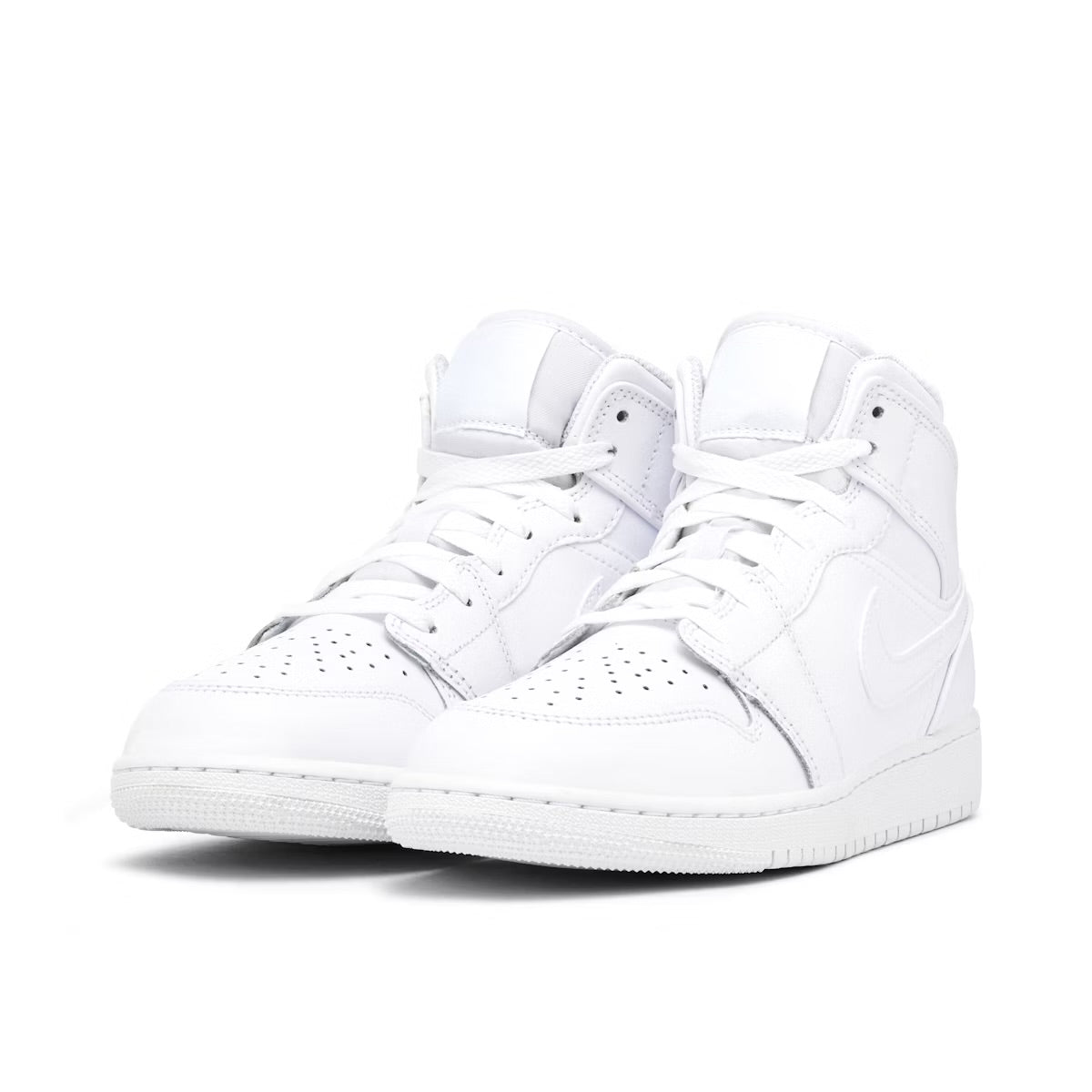 Jordan 1 Mid “Triple White” Kids